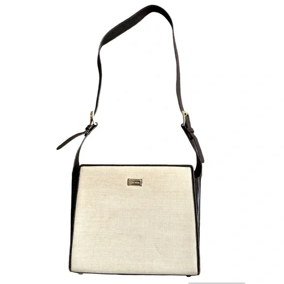 Escada Vintage shoulder bag in cavas and leather. NWOT. - Picture 5 of 13